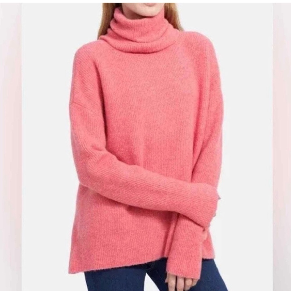 Theory Wool Karenia Turtleneck Stratus Cloud Sweater SzL